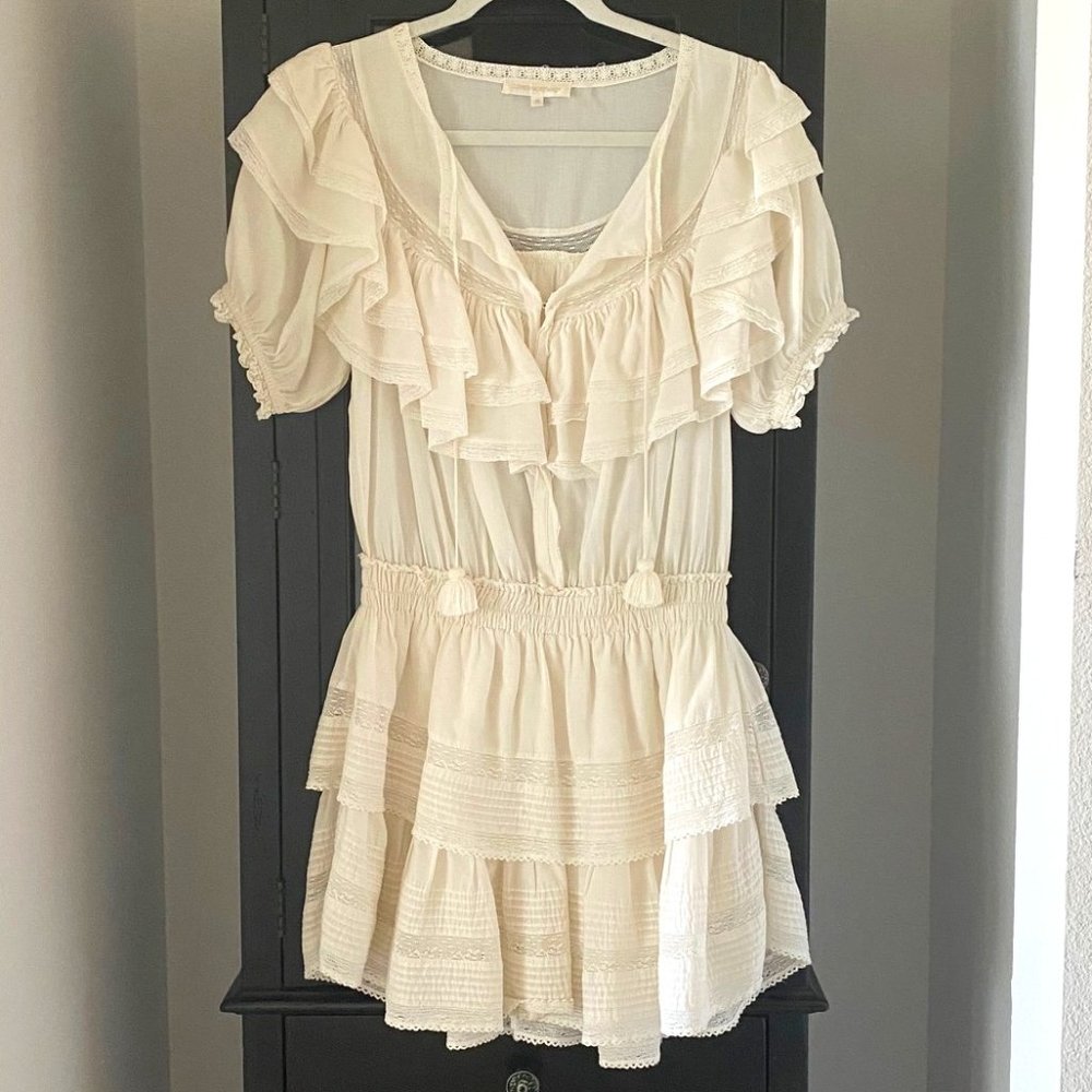 LoveShackFancy Liv Dress Antique White